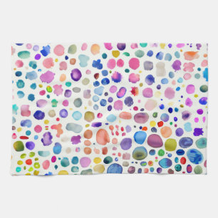 Watercolor blobs tea towel