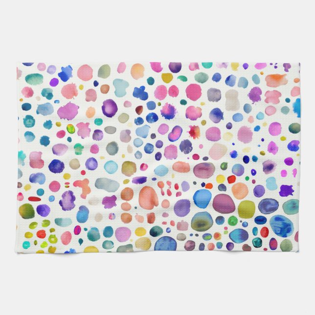 Watercolor blobs tea towel (Horizontal)