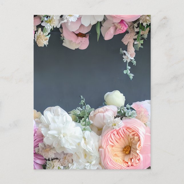 Watercolor Blooms Pattern Postcards  (Front)