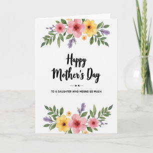 Watercolor Blossom Day Card