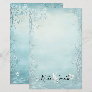 Watercolor Blossom Stationery