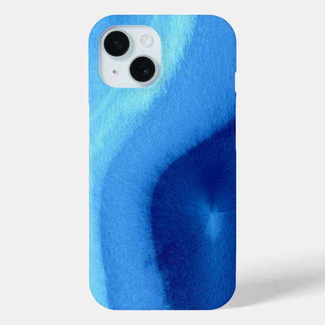 Watercolor Blue Agate | Abstract Phone Case (Back)