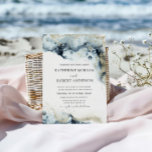 Watercolor Blue and Gold Minimalistic Wedding Invitation<br><div class="desc">This wedding invitation features watercolor brush strokes in deep navy blue with gold accents imitating waves on the beach which makes it a perfect choice for a summer or beach wedding. It is minimalistic and elegant in layout and font choices and also very easy to customise. Check out our store...</div>