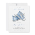 Watercolor Blue Baby Shoes It's a Boy Baby Shower