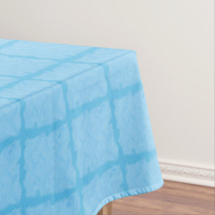 Watercolor Blue Block Tablecloth