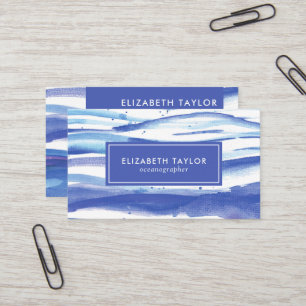 Watercolor Blue Business Card