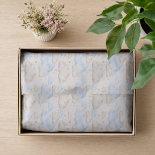 Watercolor Blue Clouds Baby Shower Gift Tissue Paper