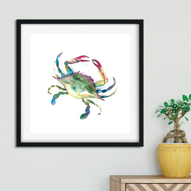 Watercolor Blue Crab Poster (Creator Uploaded)