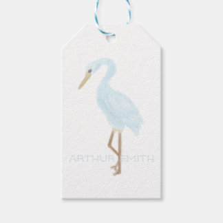 Watercolor Blue Crane Gift Tags