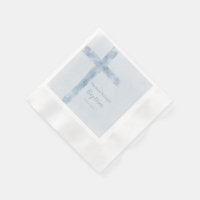 watercolor blue cross Baptism