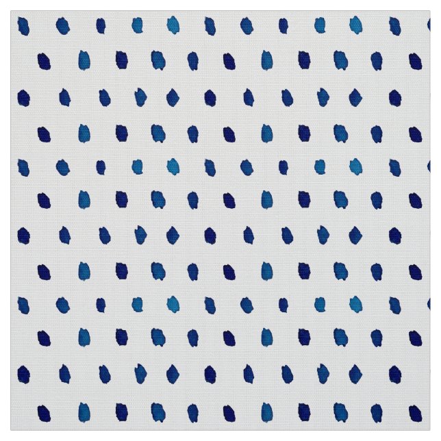 Watercolor Blue Dot Pattern Fabric (Swatch)
