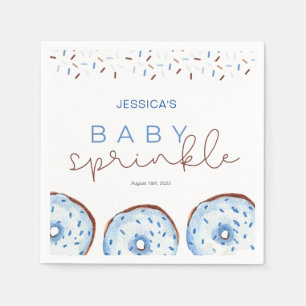 Watercolor blue Doughnuts Baby Sprinkle Shower  Napkin