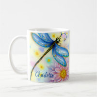 Watercolor Blue Dragonfly, Personalise