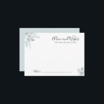 watercolor blue floral advice and wishes card<br><div class="desc">A dusty blue design with beautiful flowers. Feel free to change the colours and text details.</div>