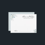 watercolor blue floral advice and wishes card<br><div class="desc">A dusty blue design with beautiful flowers. Feel free to change the colours and text details.</div>