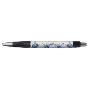 Watercolor Blue Flower Bouquet-Wedding-