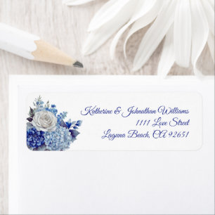 Watercolor Blue Flower Bouquet-Wedding-