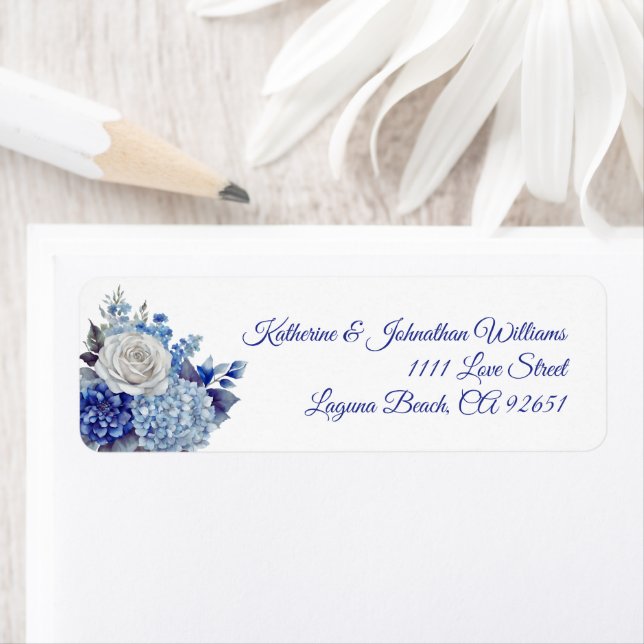 Watercolor Blue Flower Bouquet-Wedding- (Insitu)