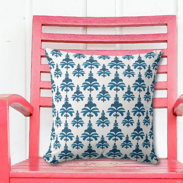 Watercolor Blue French Toile Pattern Cushion (Creator Uploaded)