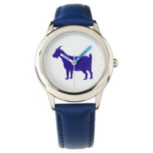Watercolor Blue Goat Watch