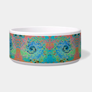 Watercolor Blue Groovy Abstract Retro Liquid Swirl