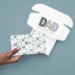 Watercolor blue heart tissue paper<br><div class="desc">Celebrate any special occasion with this lovely blue watercolor heart and brown botanical tissue paper! Matching wrapping paper available!</div>