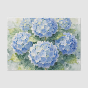 Watercolor Blue Hydrangea Bouquet Tissue Paper