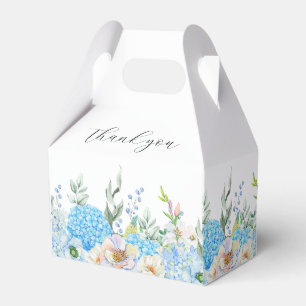 Watercolor Blue Hydrangea Favour Box