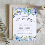 Watercolor Blue Hydrangea Floral Sweet 16 Party Invitation<br><div class="desc">Invite guests to your event with this customisable sweet 16 party invitation. It features watercolour floral garlands of blue,  purple and white roses,  anemones and hydrangeas. Personalise this floral sweet sixteen party invitation by adding your event details. This hydrangea invitation is perfect for spring and winter birthday parties.</div>