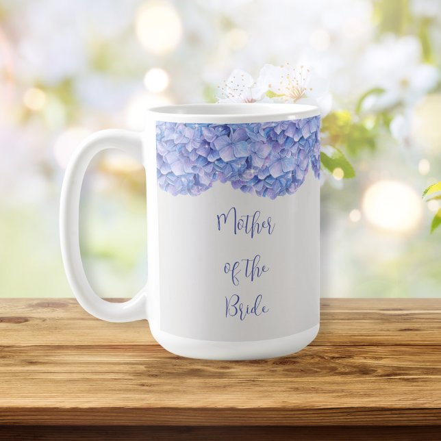Watercolor Blue Hydrangea Mother of the Bride  Coffee Mug (Creator Uploaded)