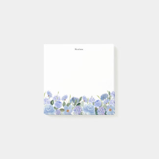 Watercolor Blue Hydrangeas Personalised Notepad