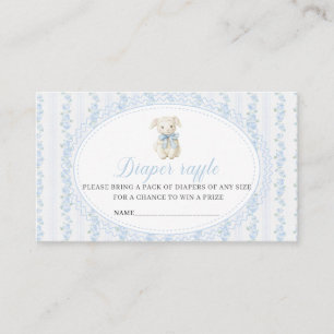 Watercolor blue little lamb baby Enclosure Card