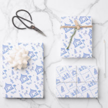 Watercolor Blue Nativity Christmas