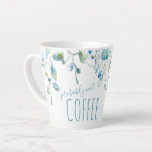 Watercolor Blue Orchid Mug<br><div class="desc">Add tropical island style to your home or custom wine lovers gifts. Elegant floral mug features my original hand painted watercolor orchid in shades of blue, green and yellow. The words "Probably Not Coffee" are set in hand lettered script typography. Watercolor Artwork by artist Victoria Rigali. To see more designs,...</div>