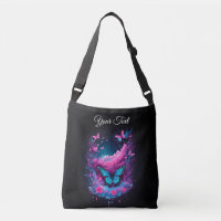 watercolor blue purple pink cloud Butterflies chic