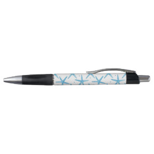 Watercolor Blue Sea Stars Pattern