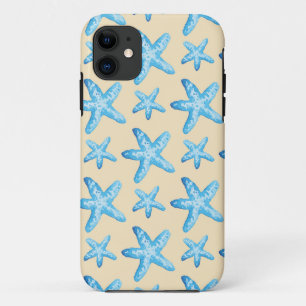 Watercolor Blue Starfish Pattern Case-Mate iPhone Case