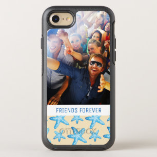 Watercolor Blue Starfish   Your Photo & Text OtterBox Symmetry iPhone 8/7 Case