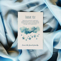 Watercolor blue starry sky thank you