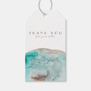 Watercolor Blue Thank you Gift Tags