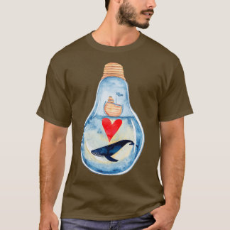 Watercolor Blue Whale 4 T-Shirt