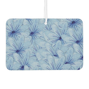 Watercolor Blue Wild Flowers Bouquet Car Air Freshener