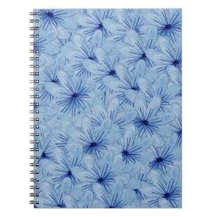 Watercolor Blue Wild Flowers Bouquet Notebook