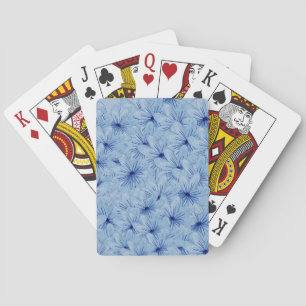 Watercolor Blue Wild Flowers Bouquet Playing Cards