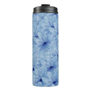 Watercolor Blue Wild Flowers Bouquet Thermal Tumbler