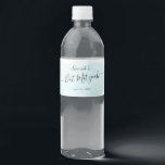 Watercolor Blue x Gold Bat Mitzvah<br><div class="desc">This chic and elegant water bottle label features a white background with turquoise blue brush strokes in watercolor and faux gold splatters. Personalise it for your needs. You can find more matching products at my store.</div>