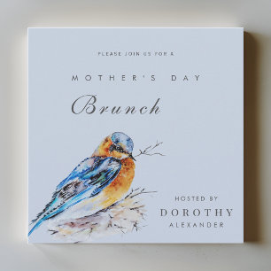 Watercolor Bluebird Mother's Day Brunch Invitation