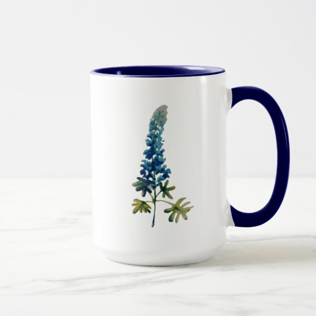 Watercolor Bluebonnet Coffee Mug (Right)