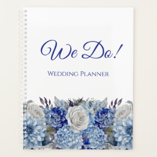 Watercolor BlueFlower Bouquet- Wedding-Planner Planner