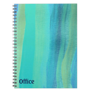 Watercolor Blues Spiral Notebook
